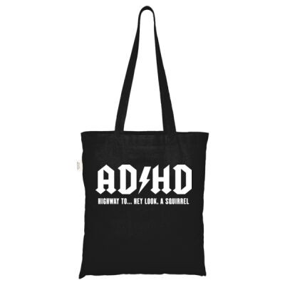 ADHD - Highway to... - ECO001 100% Recycled Cotton Tote Bag Thumbnail