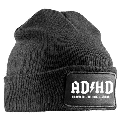 ADHD - Highway to... - RC027 Double Knit Printers Beanie Thumbnail