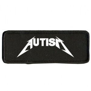 Autism Metallica Style - PR03 12cm x 4cm Rectangle Sew-On Patch Thumbnail