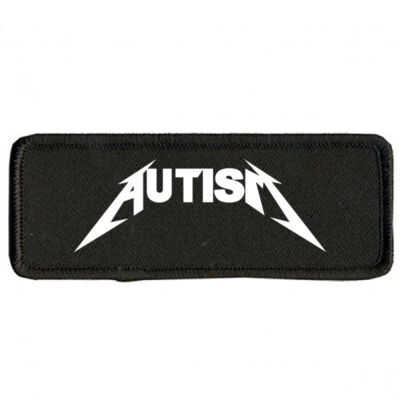 Autism Metallica Style - PR03 12cm x 4cm Rectangle Sew-On Patch Thumbnail