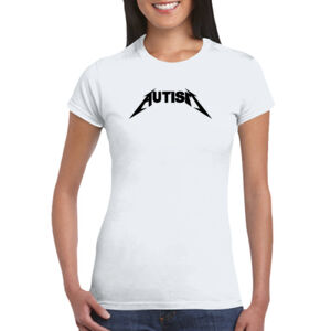 Autism Metallica Style - GD72 Softstyle® Ladies' T-Shirt Thumbnail