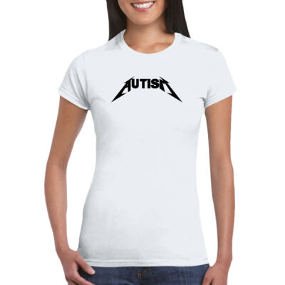 Autism Metallica Style - GD72 Softstyle® Ladies' T-Shirt Thumbnail