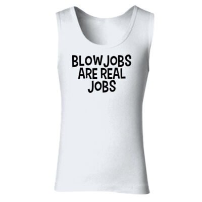 Blowjobs Are Real Jobs - GD77 Softstyle® Ladies' Tank Top Thumbnail