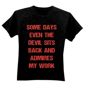 Devil  Admires My Work - GD01 Softstyle Adult T-Shirt Thumbnail