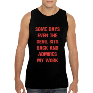 Devil  Admires My Work - GD12 Softstyle® Adult Tank Top Thumbnail