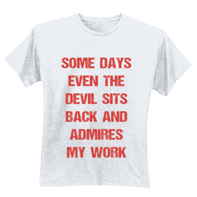Devil  Admires My Work - GD01 Softstyle Adult T-Shirt Thumbnail