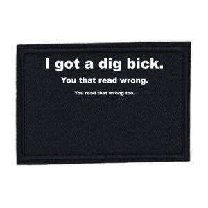 Dig Bick - PR01 Landscape 12cm x 8cm Rectangle Sew-On Patch Thumbnail