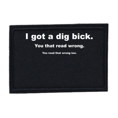 Dig Bick - PR01 Landscape 12cm x 8cm Rectangle Sew-On Patch Thumbnail
