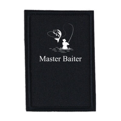 Master Baiter - PR01 Portrait 8cm x 12cm Rectangle Sew-On Patch Thumbnail