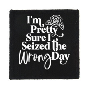 Seized The Wrong Day - PS01 8cm Square Sew-On Patch Thumbnail