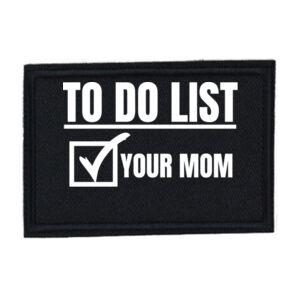 To Do List - PR01 Landscape 12cm x 8cm Rectangle Sew-On Patch Thumbnail