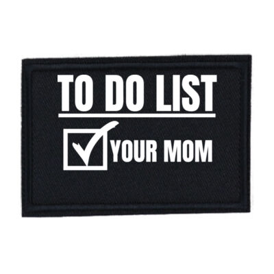 To Do List - PR01 Landscape 12cm x 8cm Rectangle Sew-On Patch Thumbnail