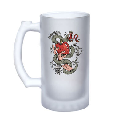 Bright Cider Life - 16oz Frosted Glass Beer Stein Thumbnail