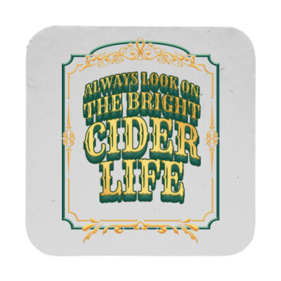 Bright Cider Life - 9cm Square Hardback Drinks Coaster Thumbnail