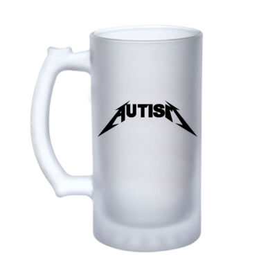 Autism Metallica - 16oz Frosted Glass Beer Stein Thumbnail