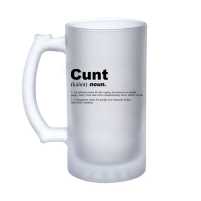 Cunt Noun - 16oz Frosted Glass Beer Stein Thumbnail