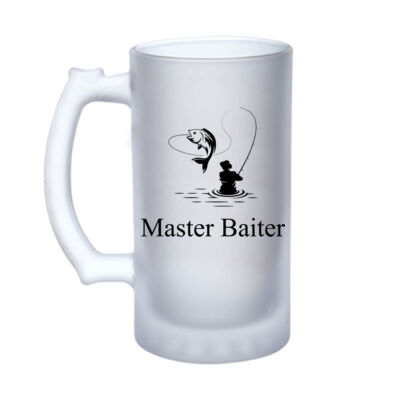 Master Baiter - 16oz Frosted Glass Beer Stein Thumbnail
