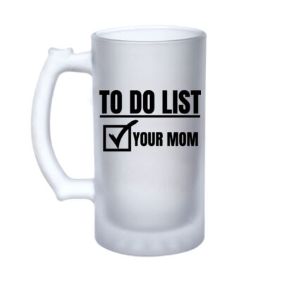 To Do List - 16oz Frosted Glass Beer Stein Thumbnail